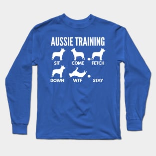 Aussie Training Aussie Dog Tricks Long Sleeve T-Shirt